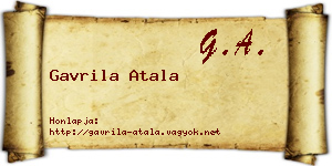 Gavrila Atala névjegykártya
